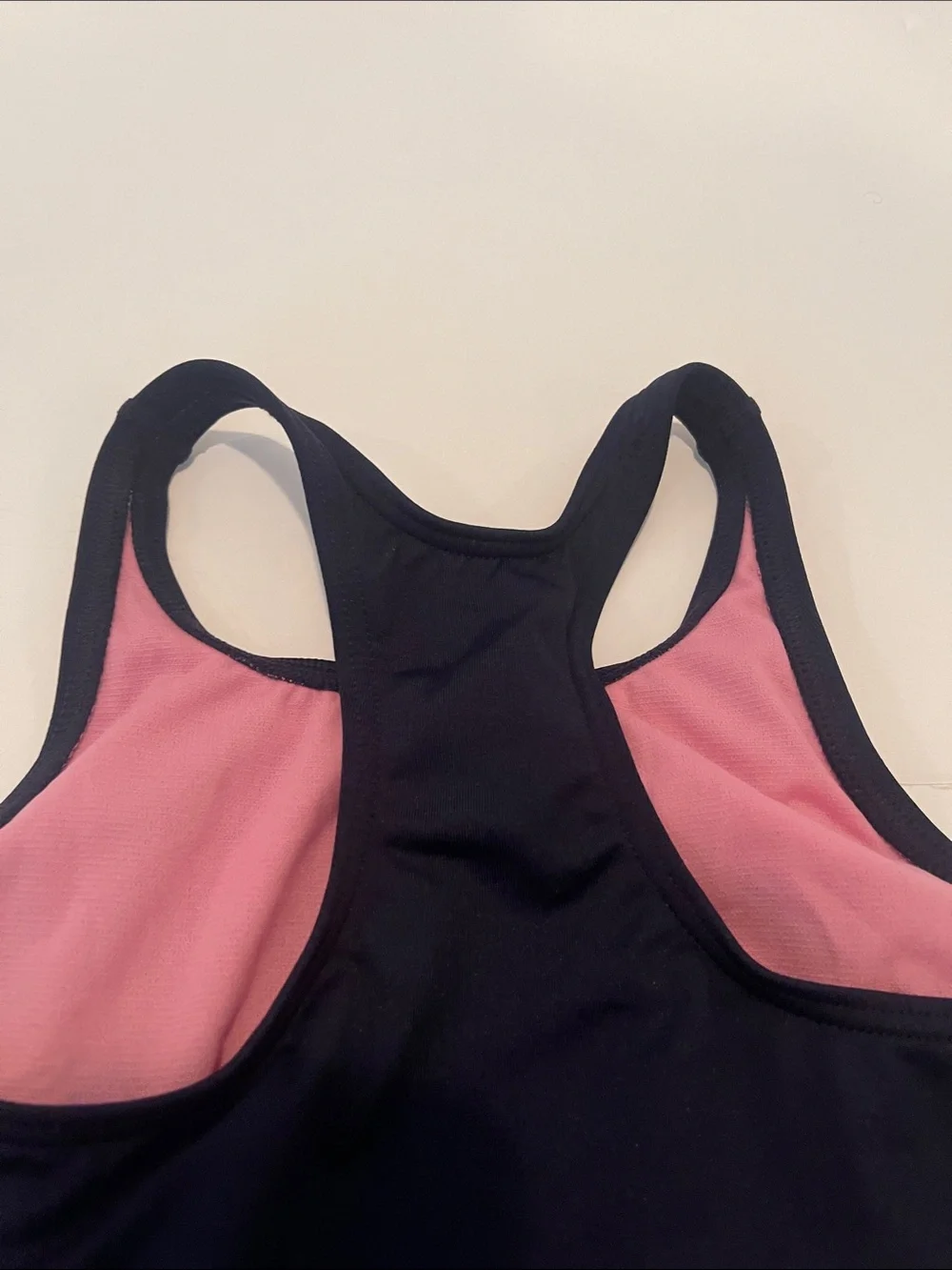 New! Kids TYR Navy One-Piece Swimsuit with Pink Lining